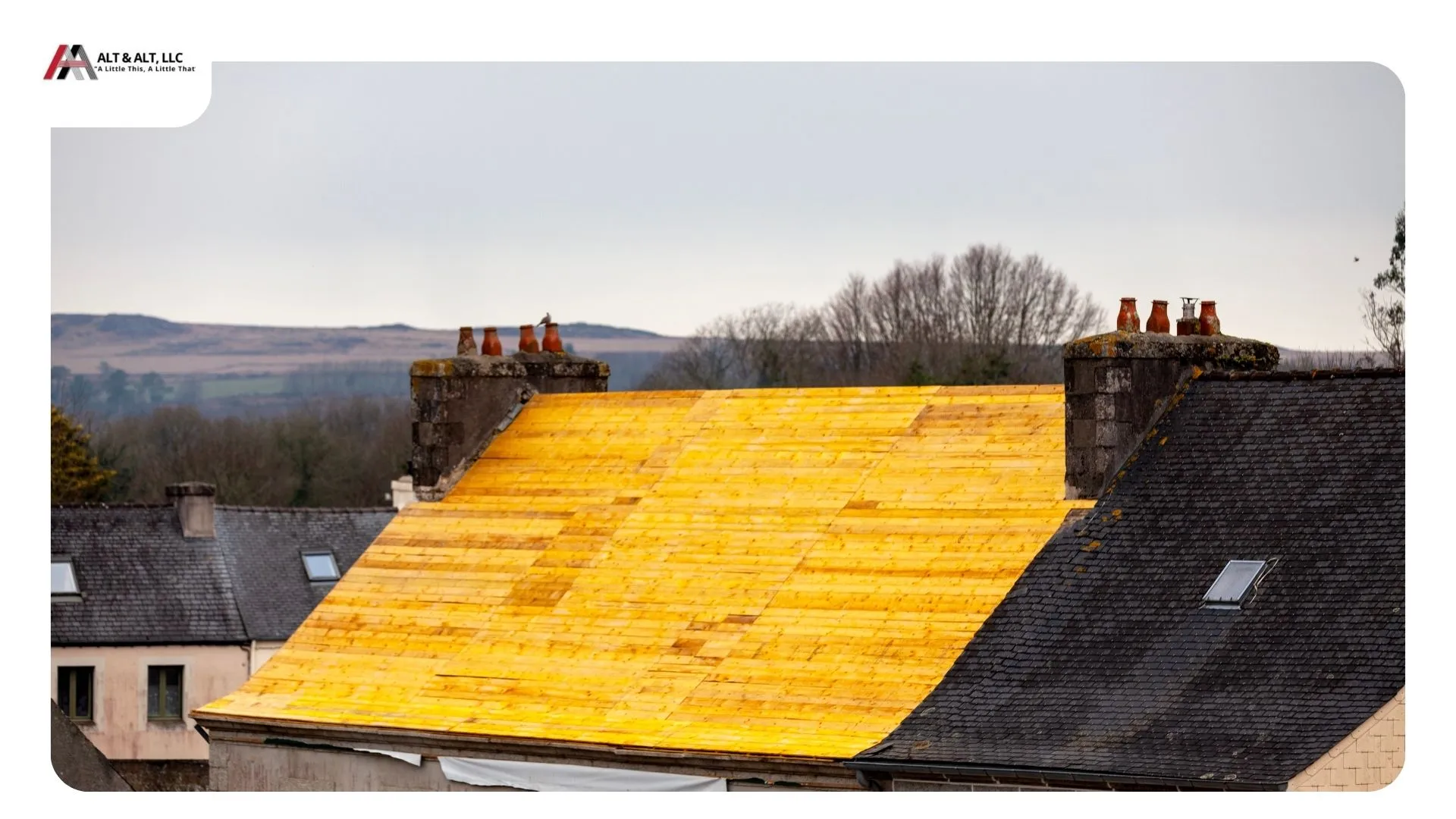 Historic home in Hudson, Ohio with a newly installed asphalt shingle roof