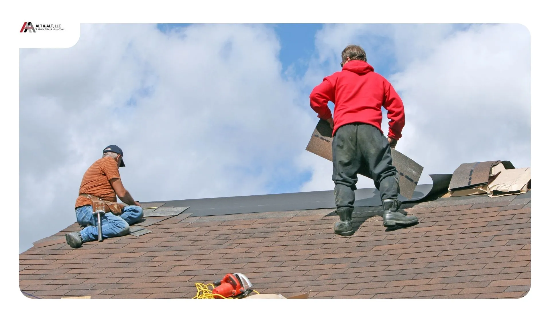 New architectural shingle roof completed by Alt & Alt on a home in Hudson, Summit County, Ohio